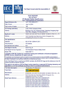 IEC Certificate